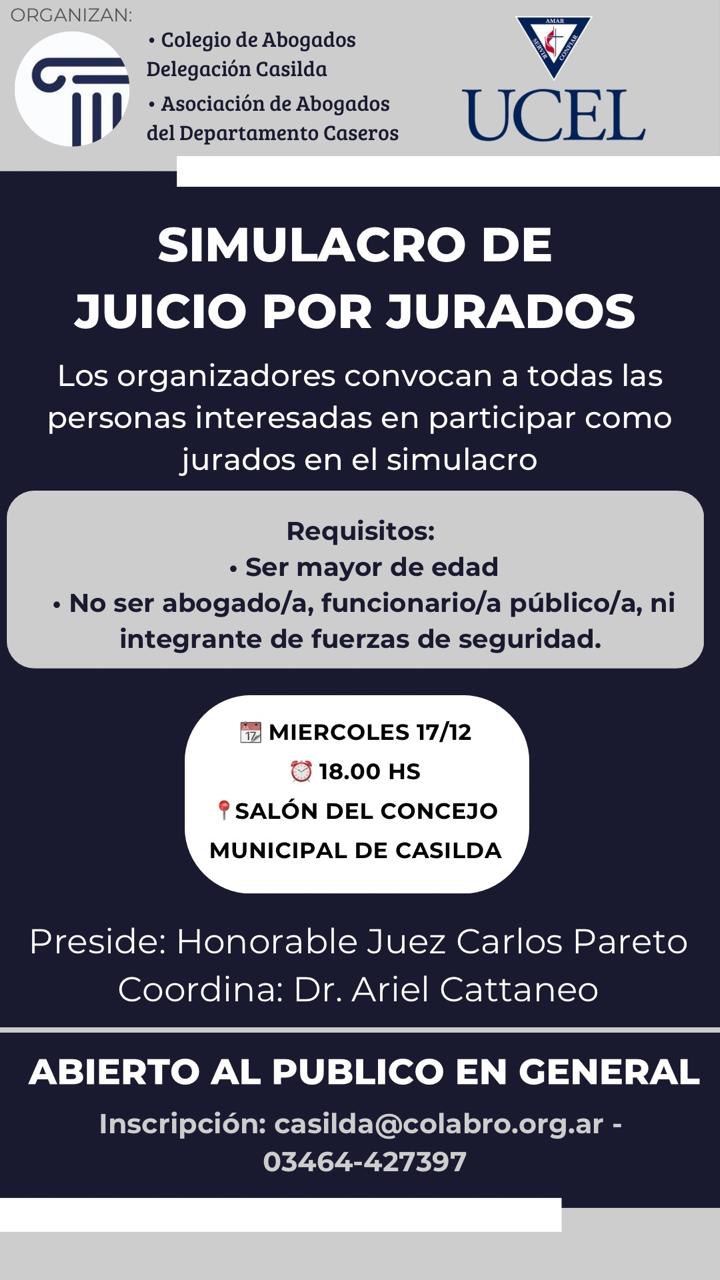 Simulacro de Juicio por Jurados - 17/12/2025